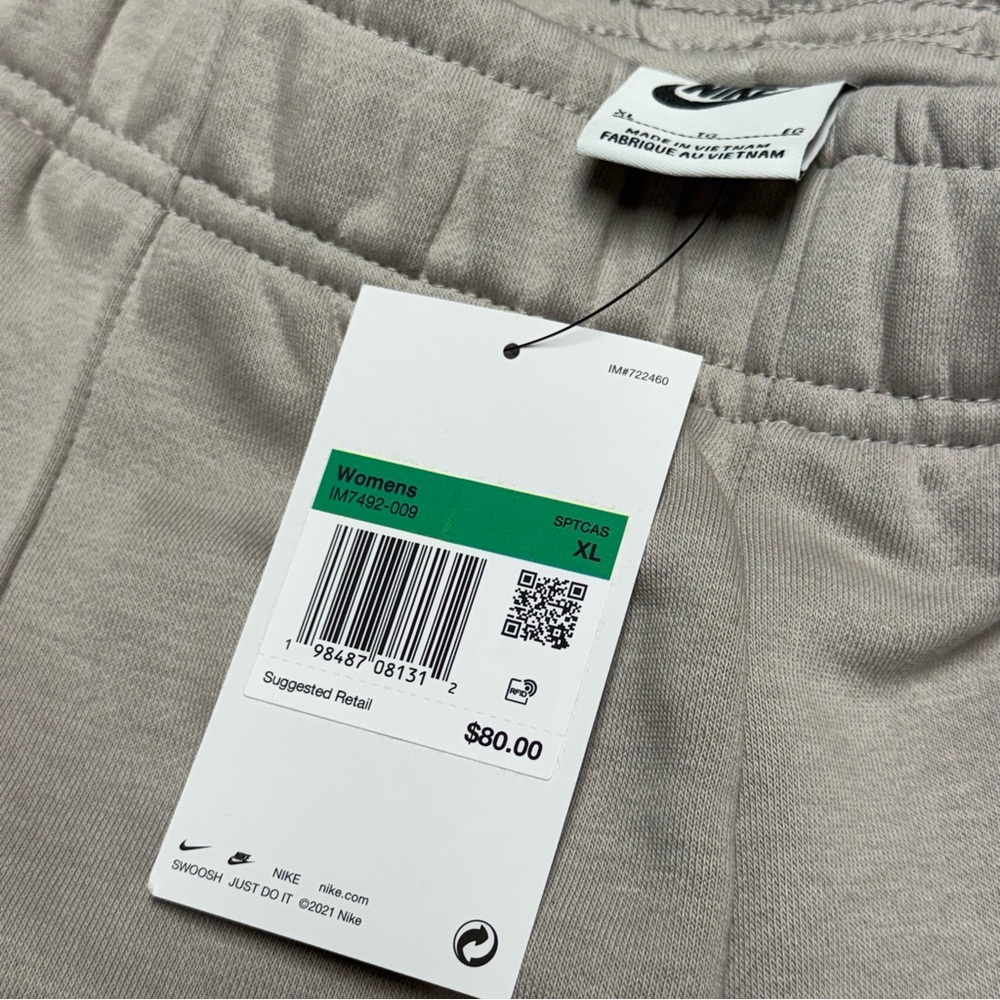 NEW Nike Sportswear Phoenix Fleece Sweatpants Women XL High Waisted WideLeg Gray - Picture 4 of 11